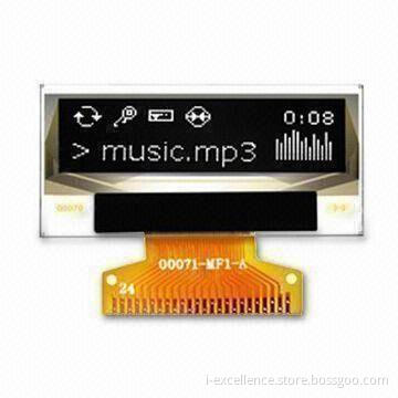 MP3 Display Module with 128 x 32 Dots, White Color Display and Diagonal Size of 1.04-inch
